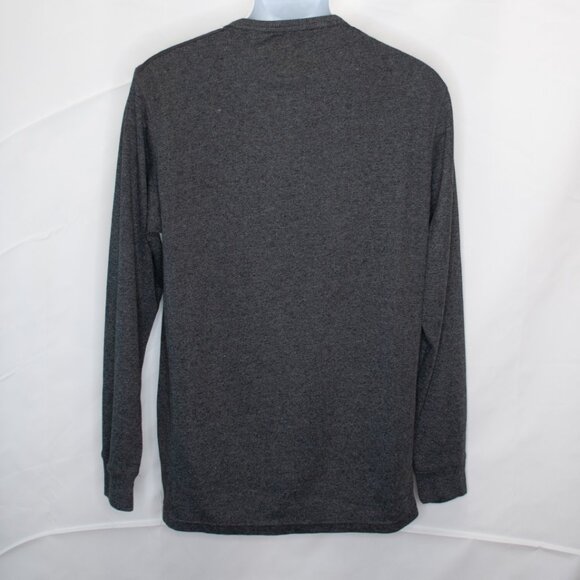 NEW Thread & Cloth Ribbed Henley Shirt Mens Small S Gray Long Sleeve T Tee 0113X - Picture 3 of 5